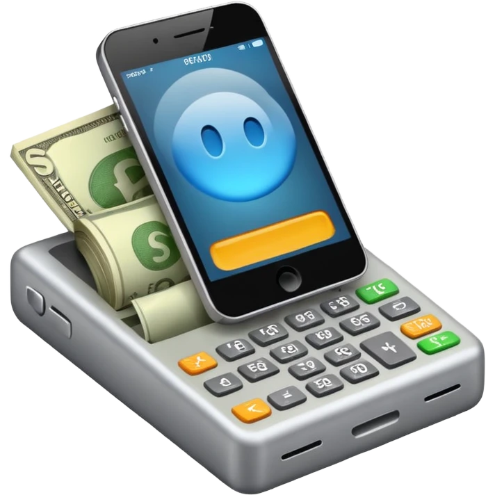 Money and phone emoji
