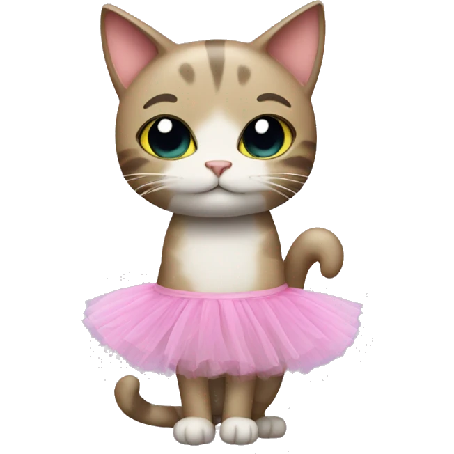 Cat with a tutu  emoji
