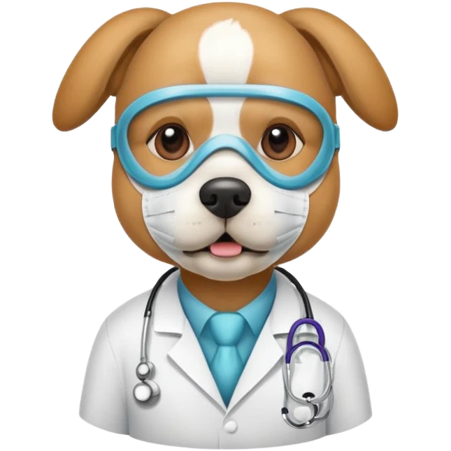 doctor dog Wearing Medical Mask emoji