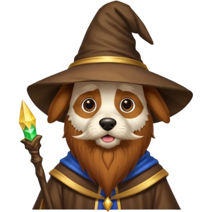 Dog wizard emoji