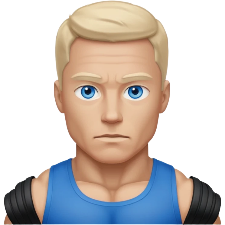 John Henry with blue eyes emoji