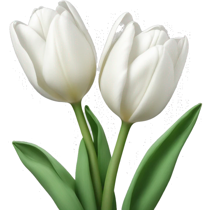 White tulips emoji