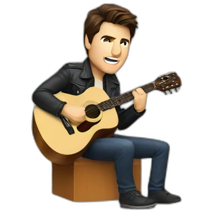 tom cruise playing the guitar emoji