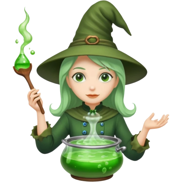 green witch cooking potion emoji