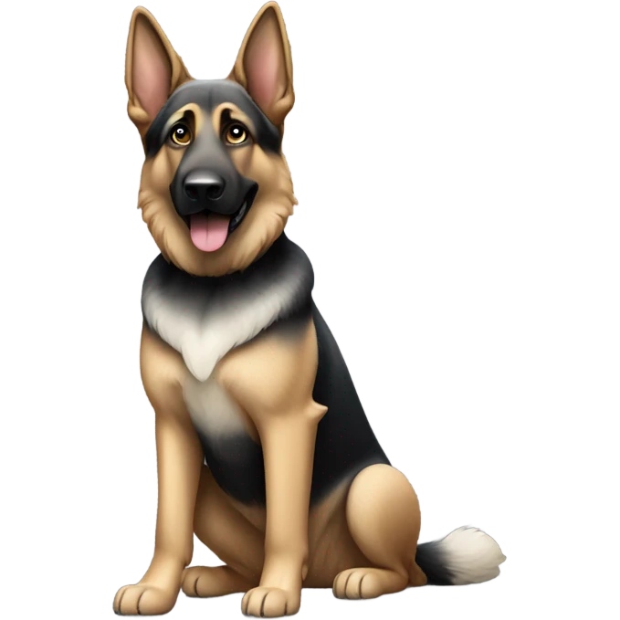 German shepherd dog more black white and grey, wearing American flag collar who weighs 90 pounds and is a good boy emoji