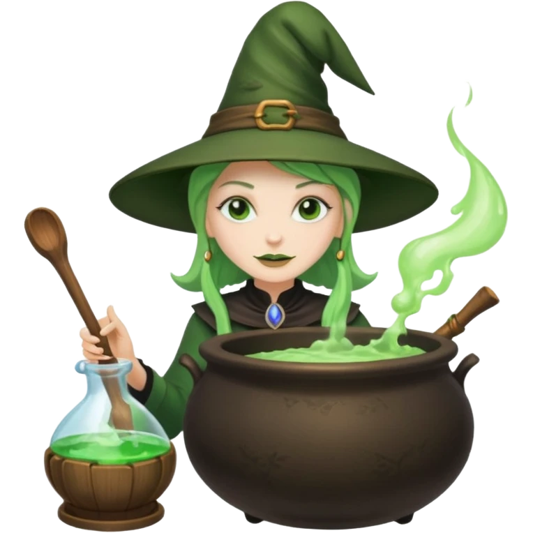green witch cooking potion emoji