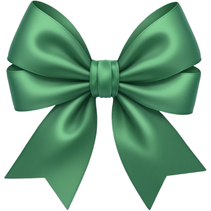 deep emerald sage green ribbon bow emoji