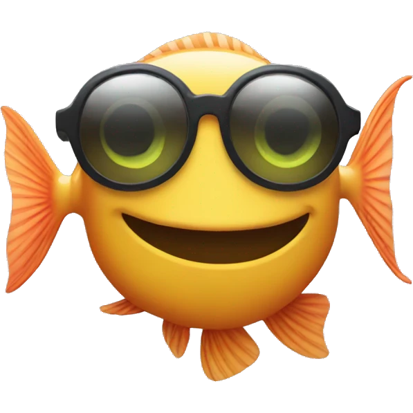 Fish with sunglasses  emoji