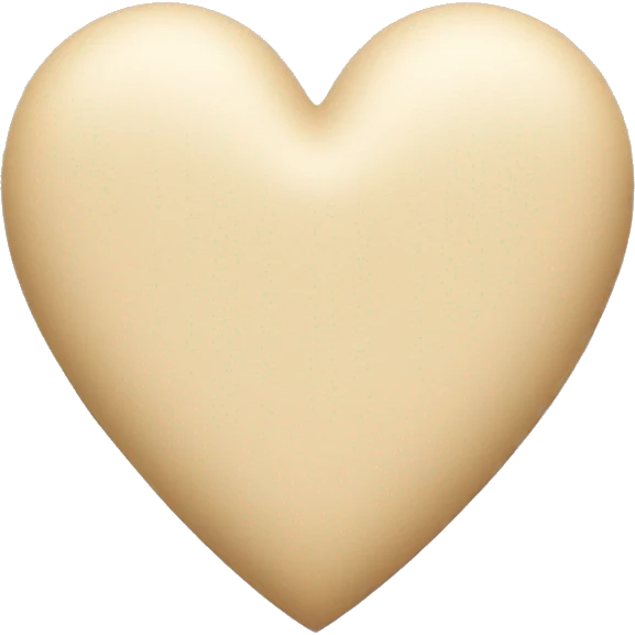 Beige heart emoji