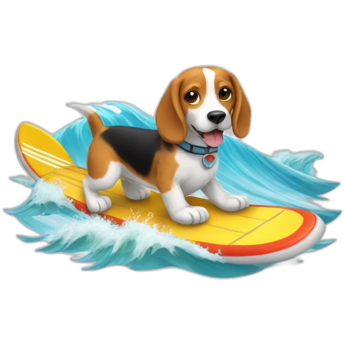 Beagle surf emoji
