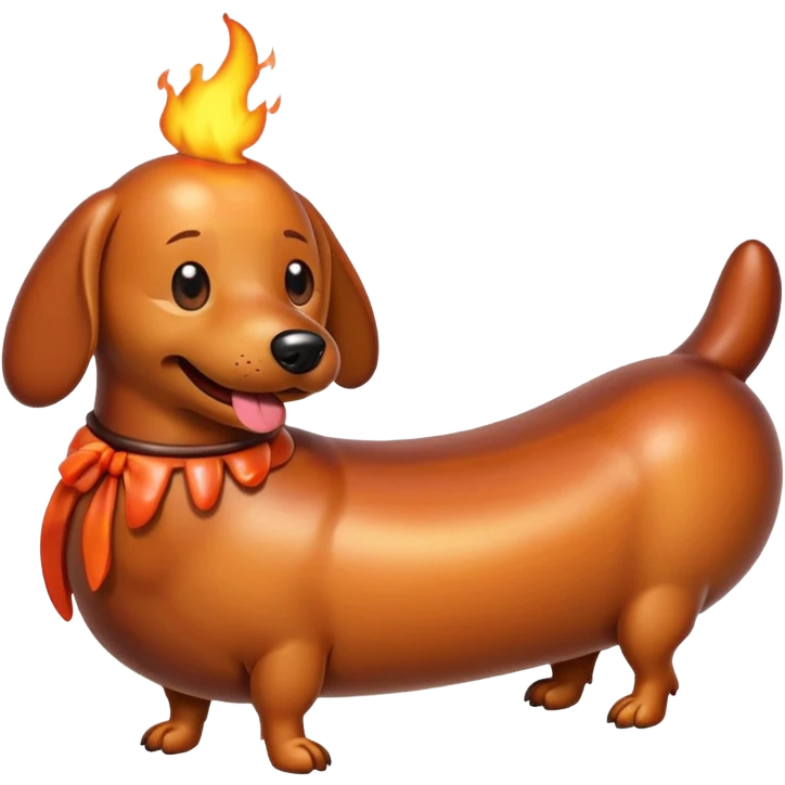 A heated wiener  emoji