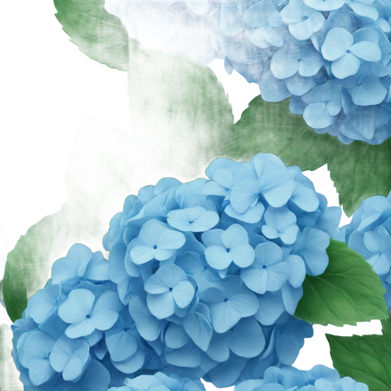 blue hydrangeas  emoji