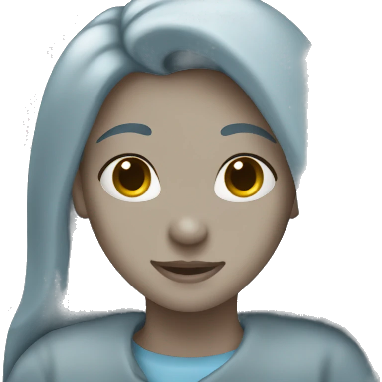 Greyish blue heart emoji