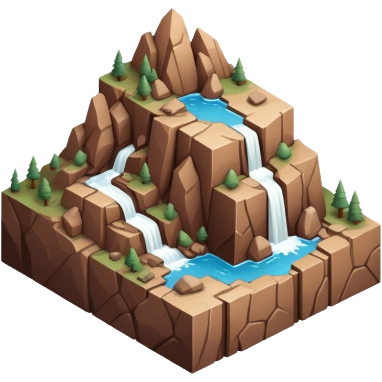 isometric rugged terrain tile emoji