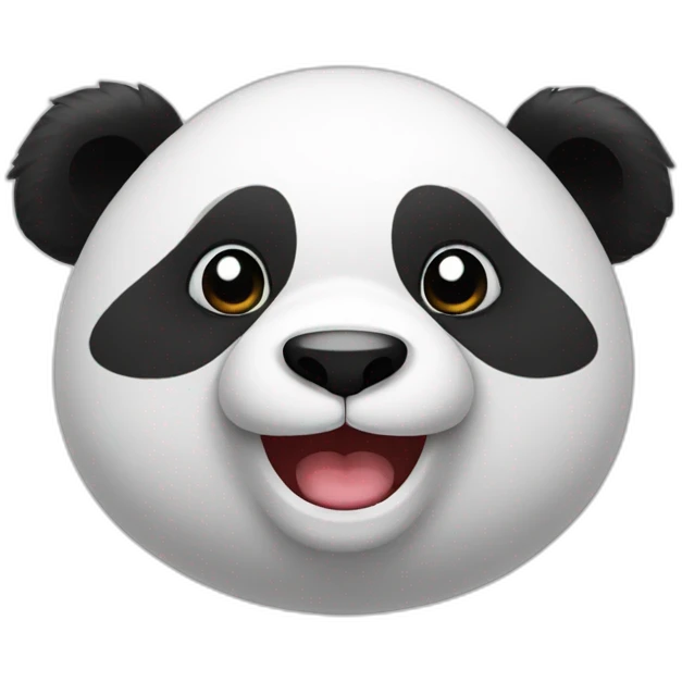 the panda is smiling emoji
