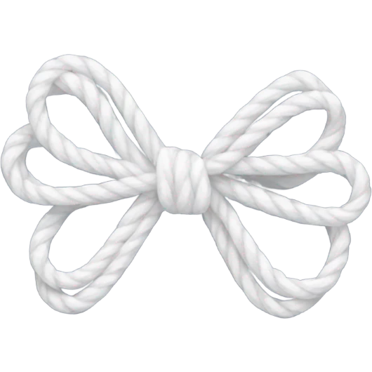 White string bow emoji