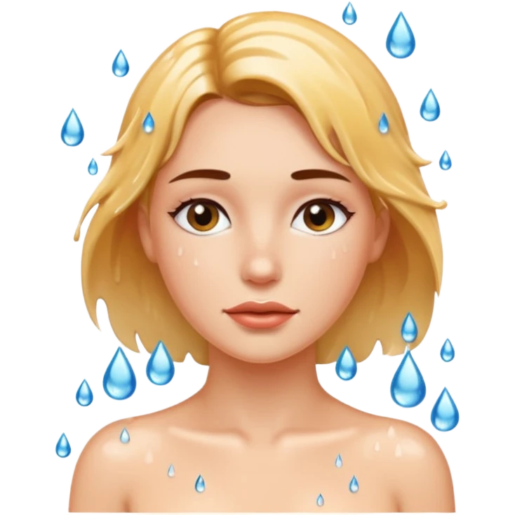 Woman in shower naked emoji