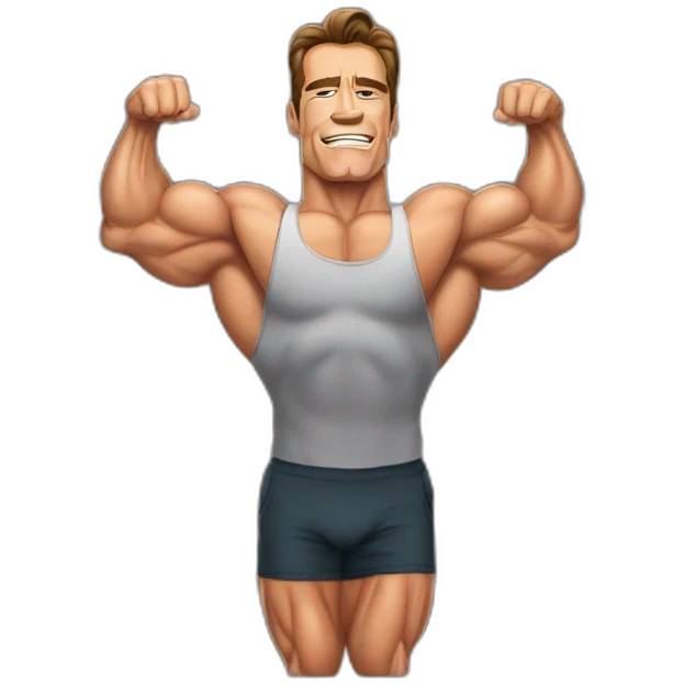 arnold schwarzenegger doing pull up emoji