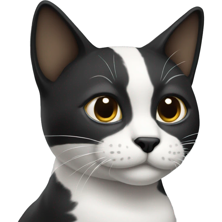 Gato preto e branco emoji
