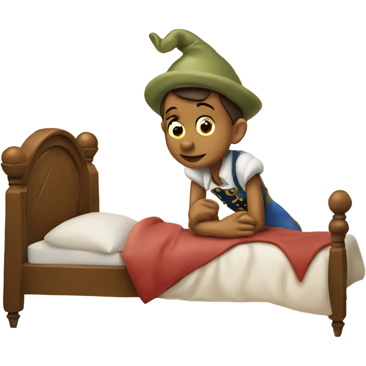 Pinocchio lying ￼ emoji
