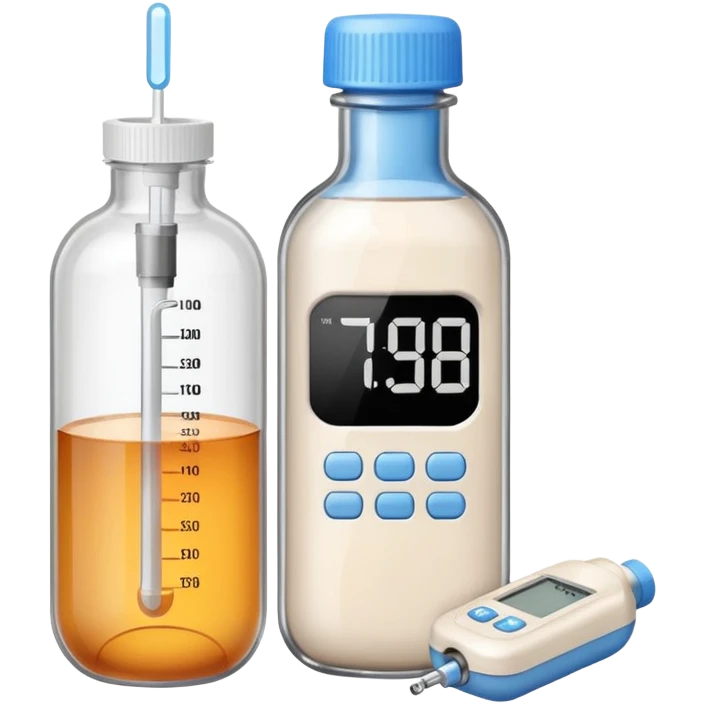 insulina e medidor de glicose emoji