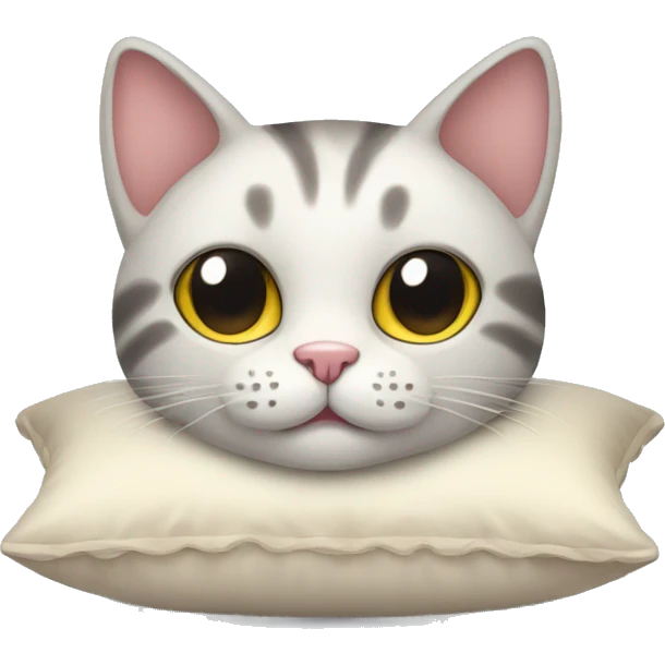 cat with cute pillow emoji