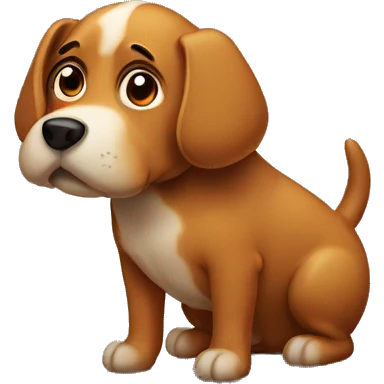 Dog pooping emoji