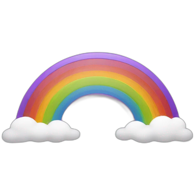 rainbow with 7 colors emoji