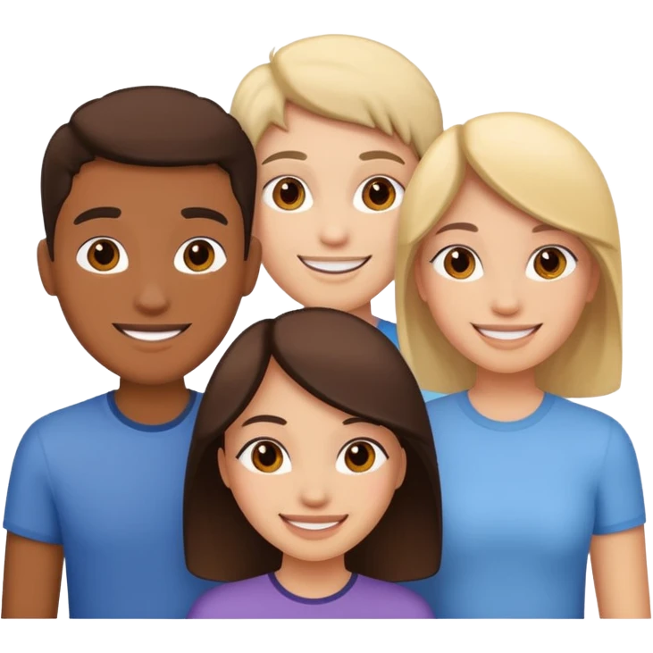Grupo de cuatro amigas emoji