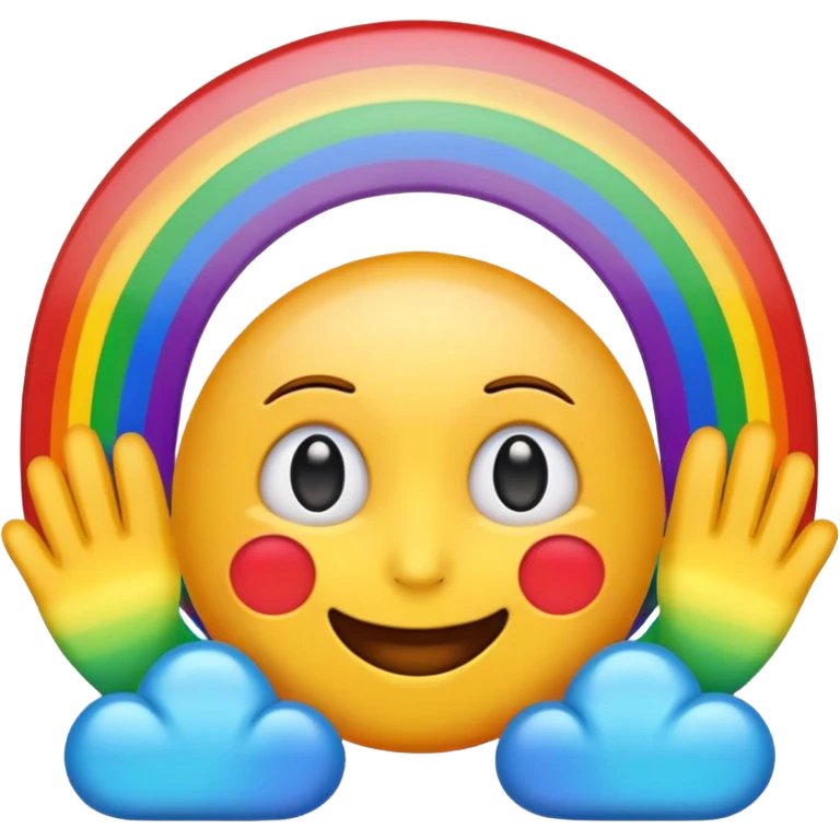 emoji with rainbow \ emoji