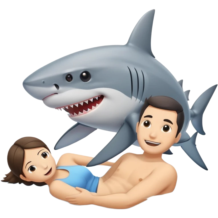  shark getting a massage emoji