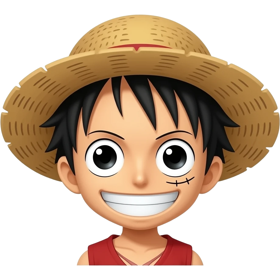 Luffy straw hat emoji