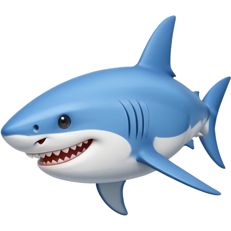 cartoonist blue shark wearing shirt emoji