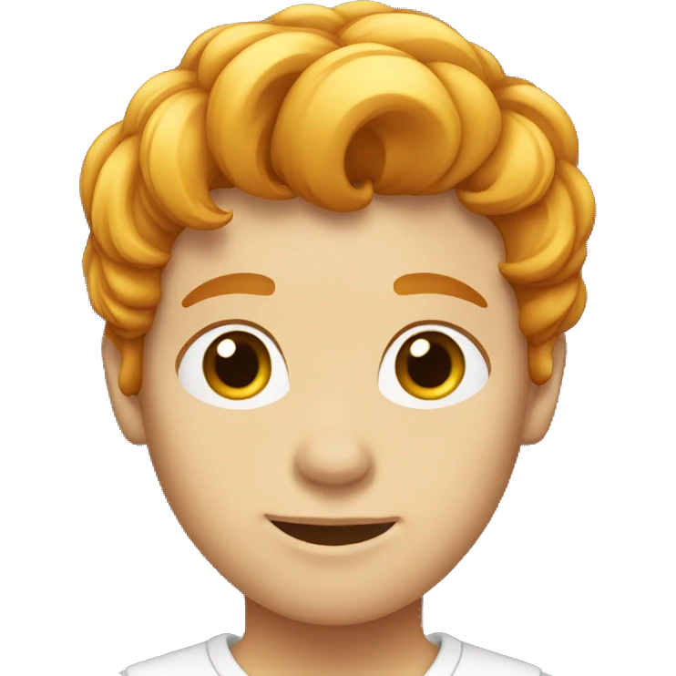 Redhead boy with blond streak of hair emoji