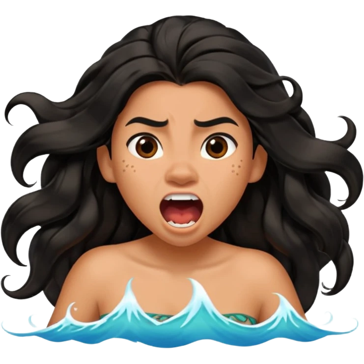 disney moana screaming emoji