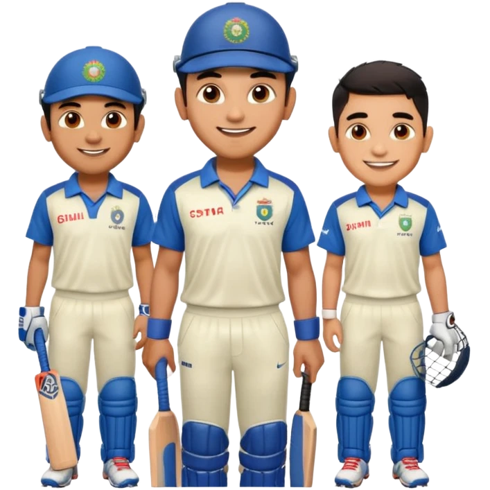 make an imoji with dhoni virat and shubman gill emoji