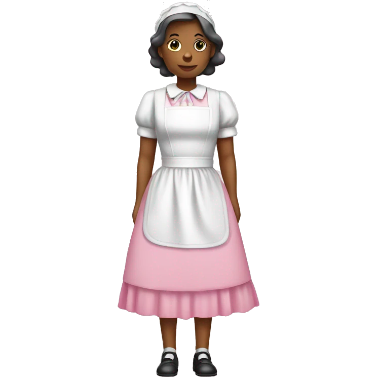 pink maid dress with white apron emoji