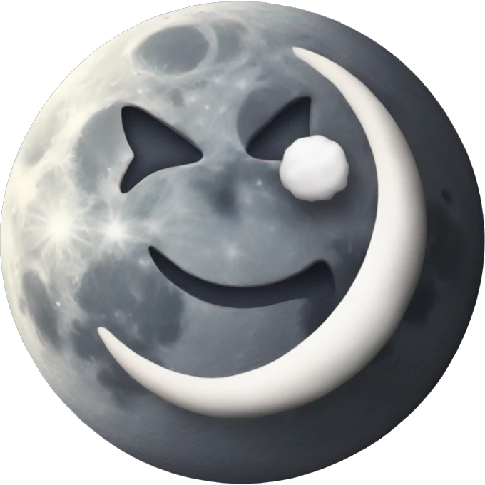 Moon and love emoji