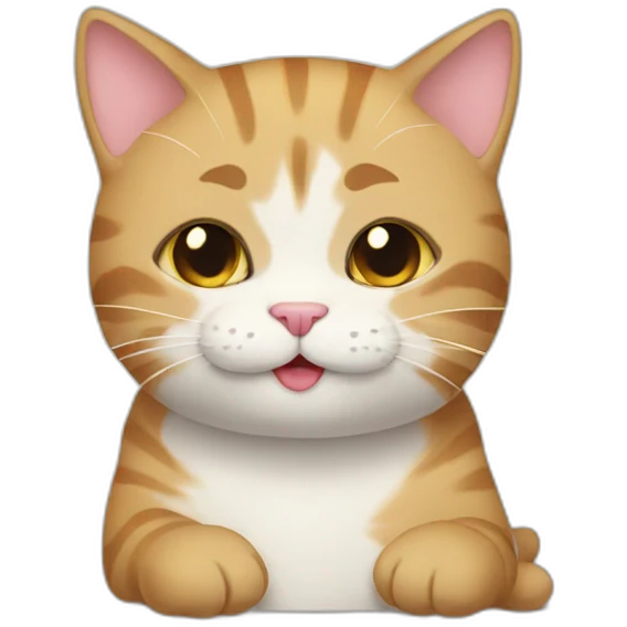 Cat giving good morning  emoji