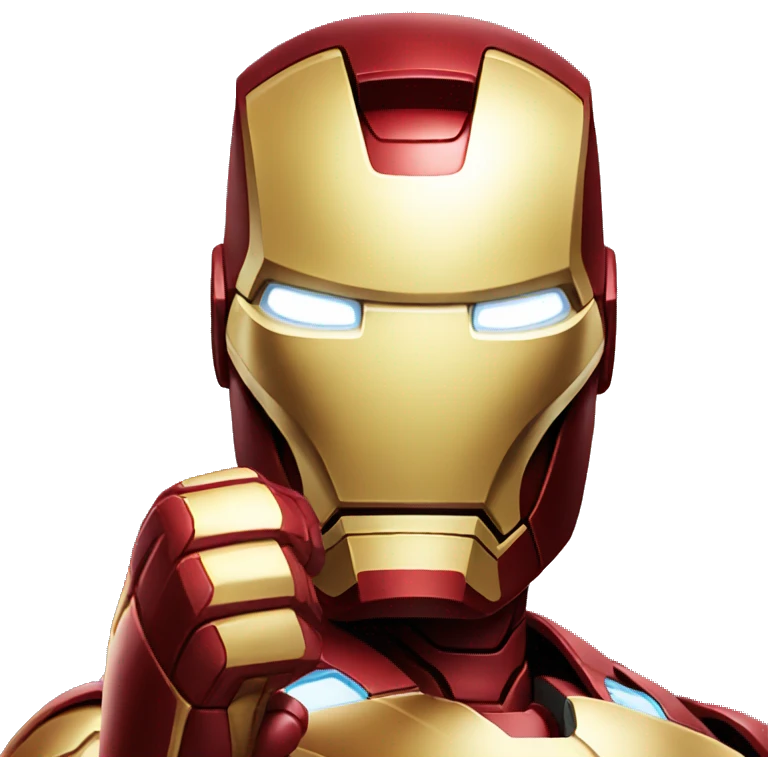 iron man showing his thumb dissaproval emoji