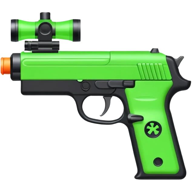  shooter game with this color 9654F4  and neon green emoji