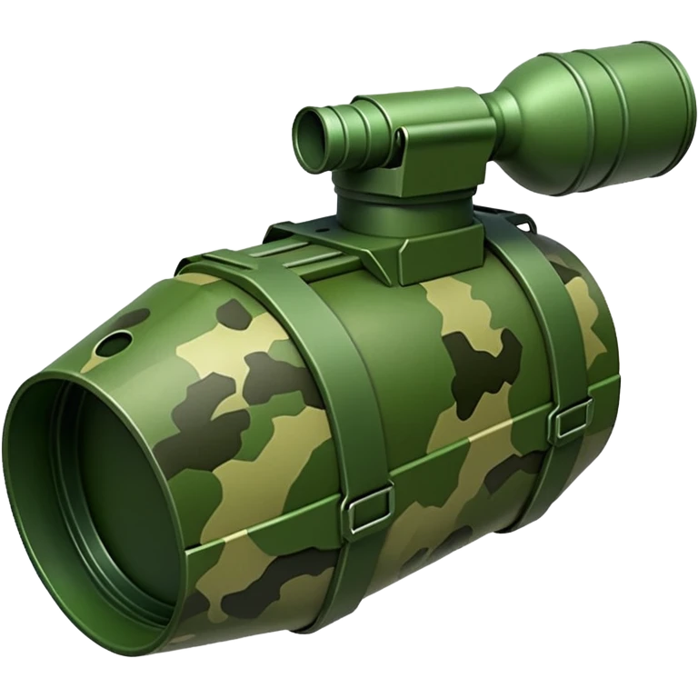generate a realistic green elongated anti-tank mine that can be carried by a drone emoji