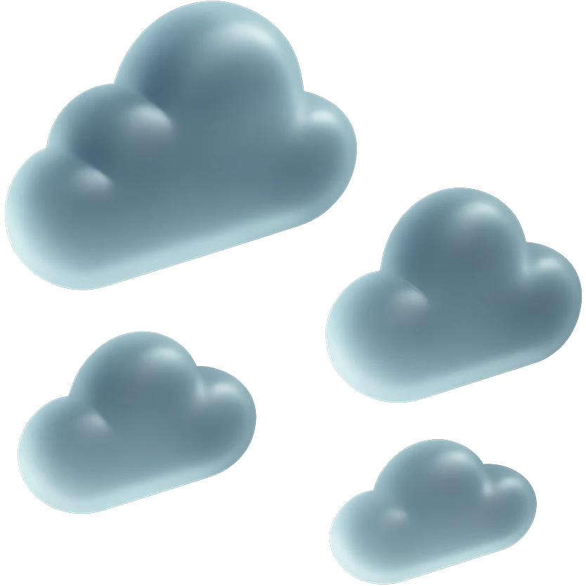 matte glass style clouds soft translucent emoji