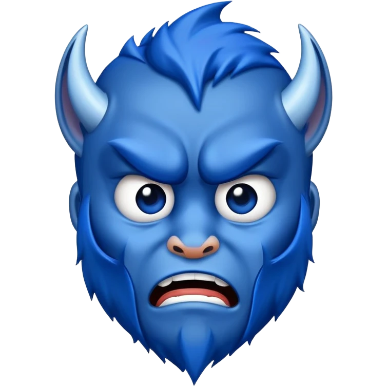 Duke university blue devil mascot crying emoji