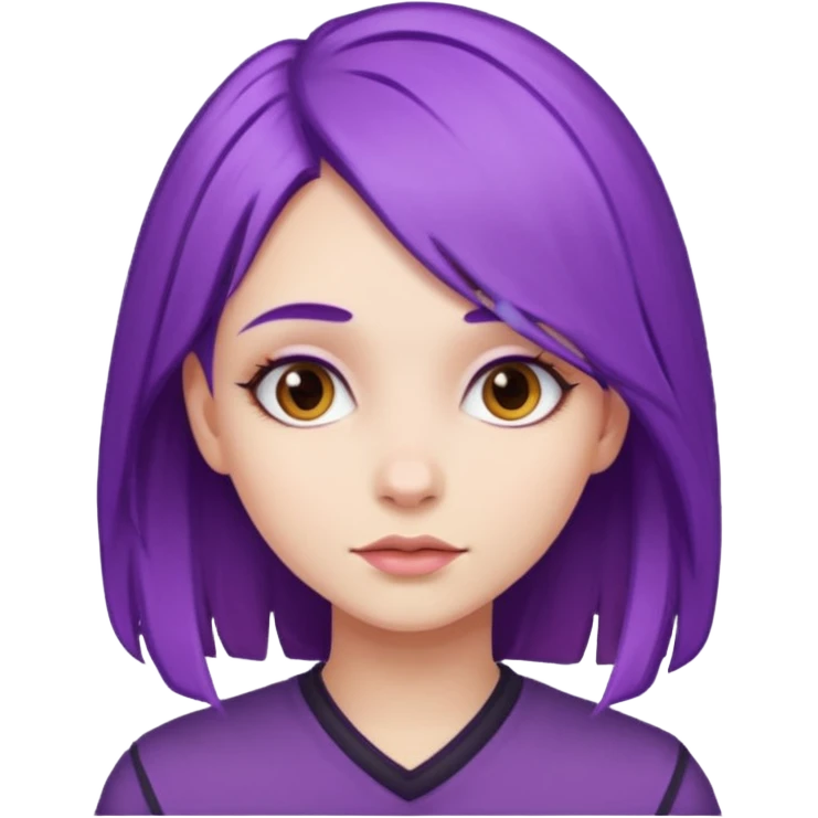 girl with purple hair emoji
