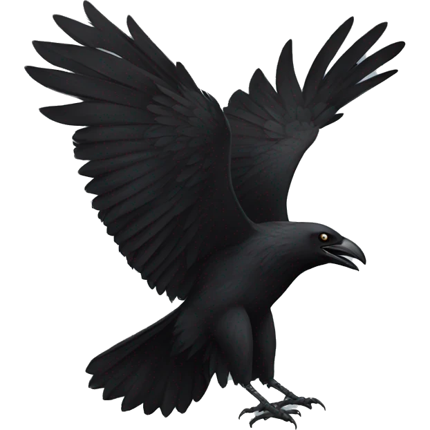 Crow on the back of an big eagle emoji