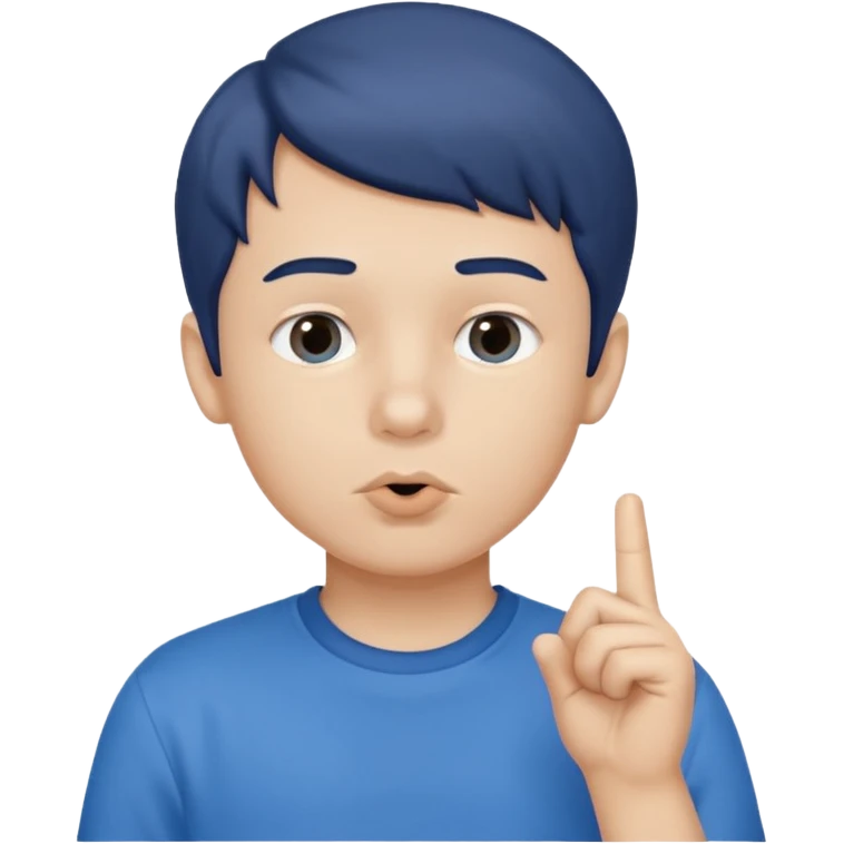 boy asking for silence emoji