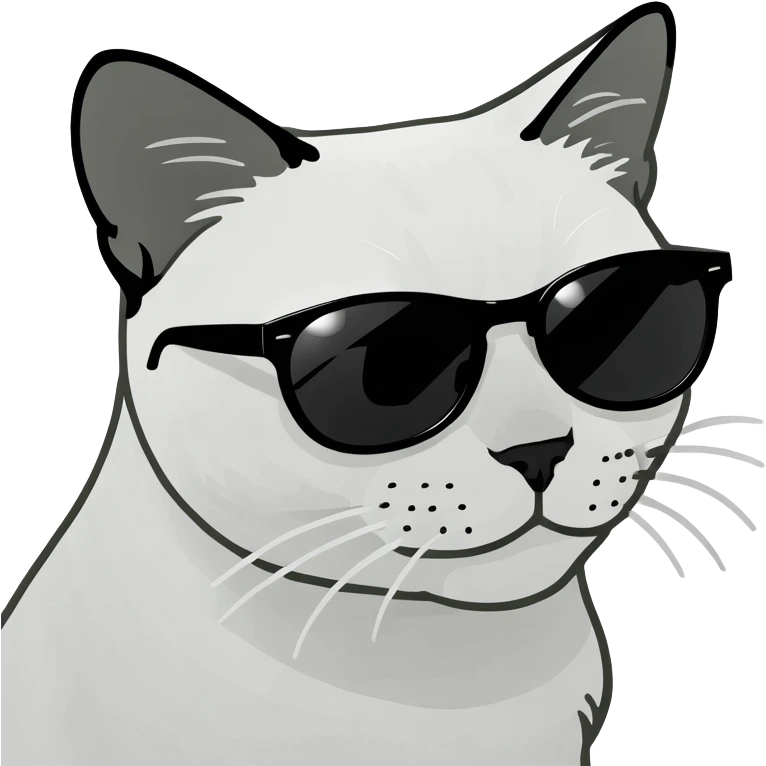 Cat with sunglasses emoji