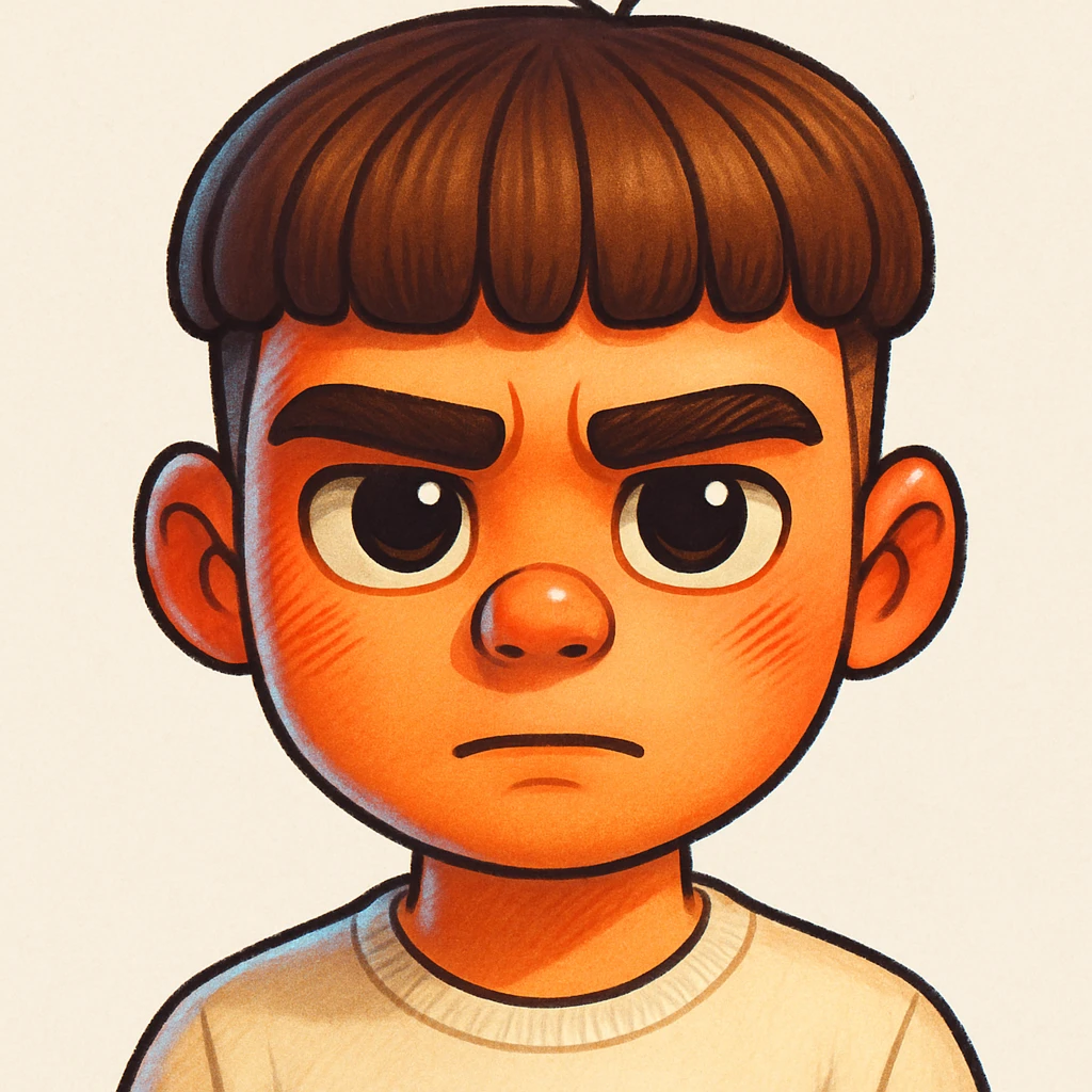 Transform this photo into a 3D emoji style portrait with drawn details, keeping the main facial features and expression, with a smooth, rounded, cartoon-like look, vibrant colors, and visible hand-drawn accents. The style should resemble a 3D emoji but with hand-drawn artistic touches and vibrant colors. emoji