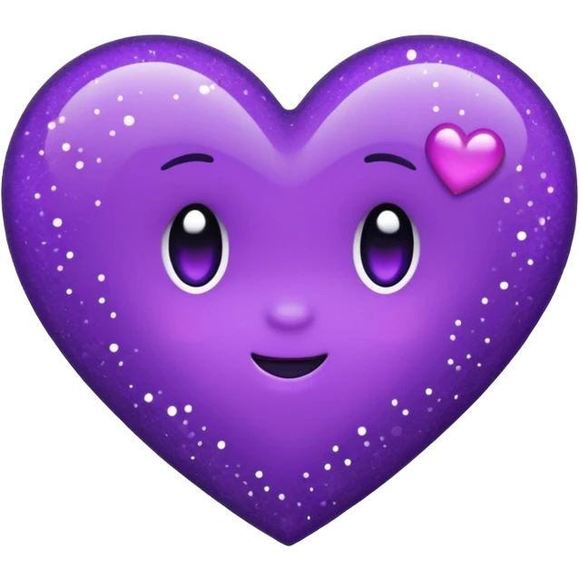 purple heart, minimalist, glitter, cute, simple, dark purple emoji
